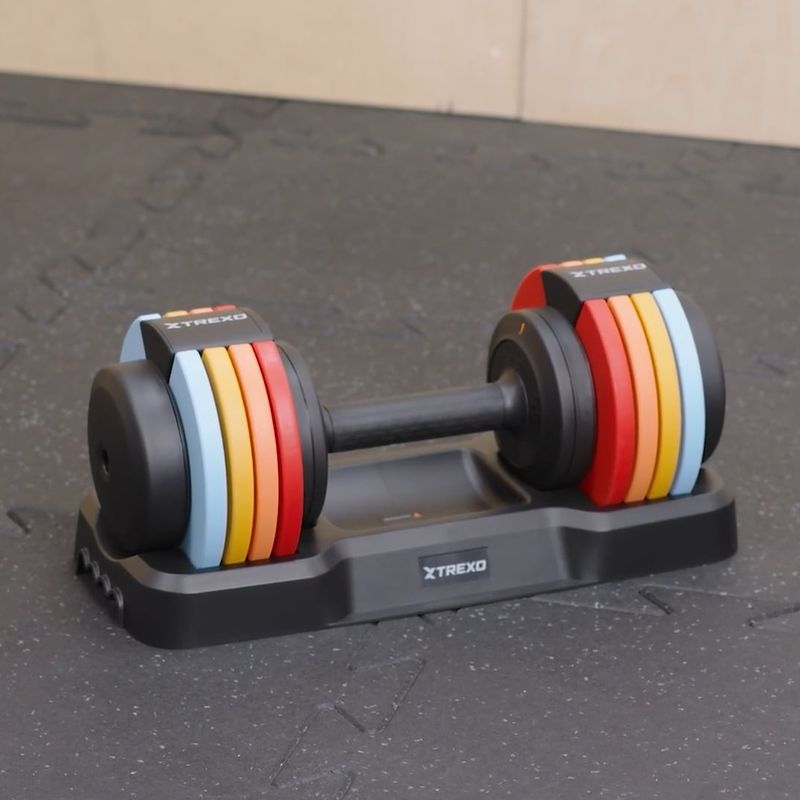 Регулируем дъмбел TREXO 25 kg multicolor 12