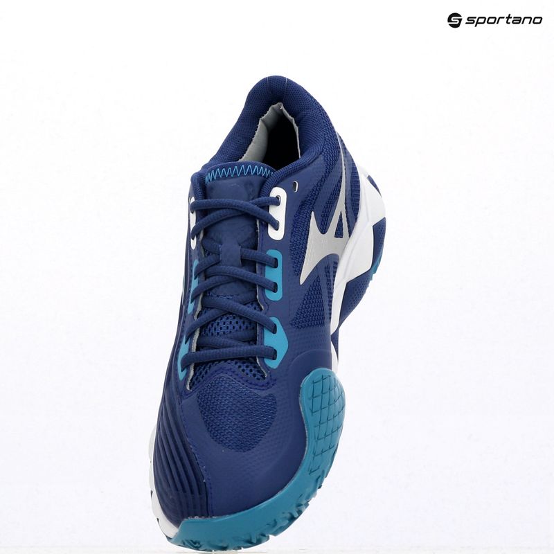 Мъжки обувки за тенис Mizuno Wave Enforce Tour 2 CC bellwether blue/ white/ fjord blue 9