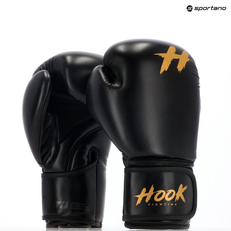 HOOK FIGHTING Готови за тренировка боксови ръкавици черни 8