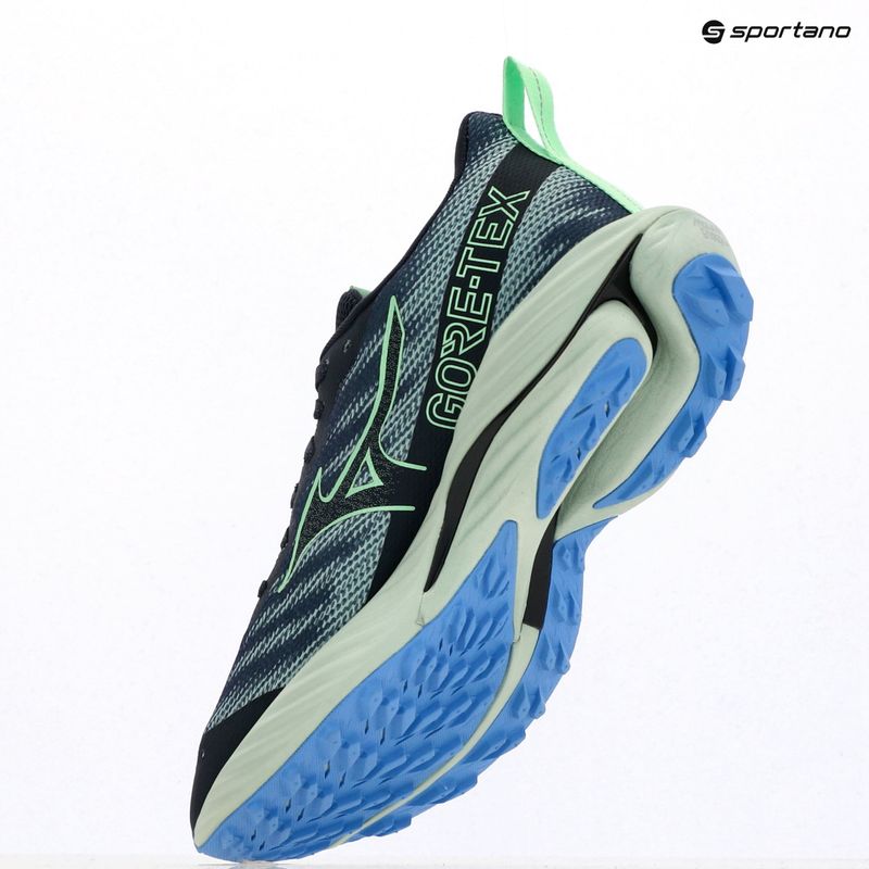 Мъжки обувки за бягане Mizuno Wave Rider GTX 2 vintage indigo / neo mint / front blue 5