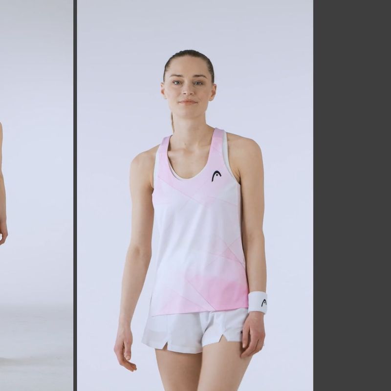 Дамски потник за тенис HEAD Spirit Tank Top print vision w/alight lilac 5