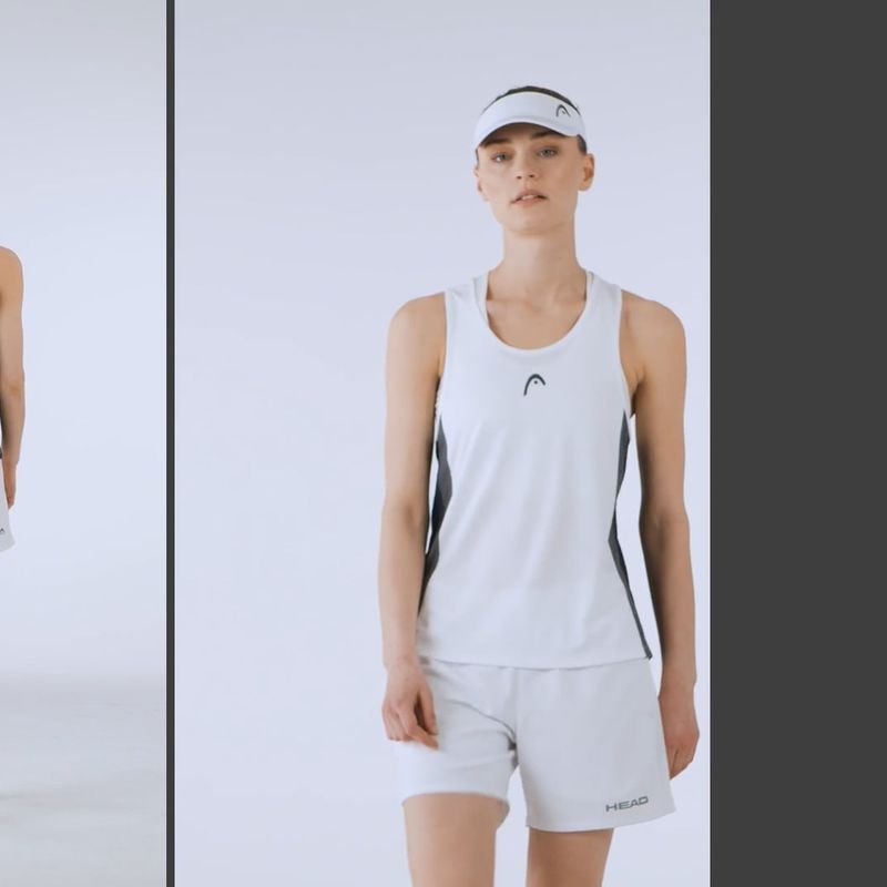 Дамски потник за тенис HEAD Club 25 Tech Tank Top W white 5