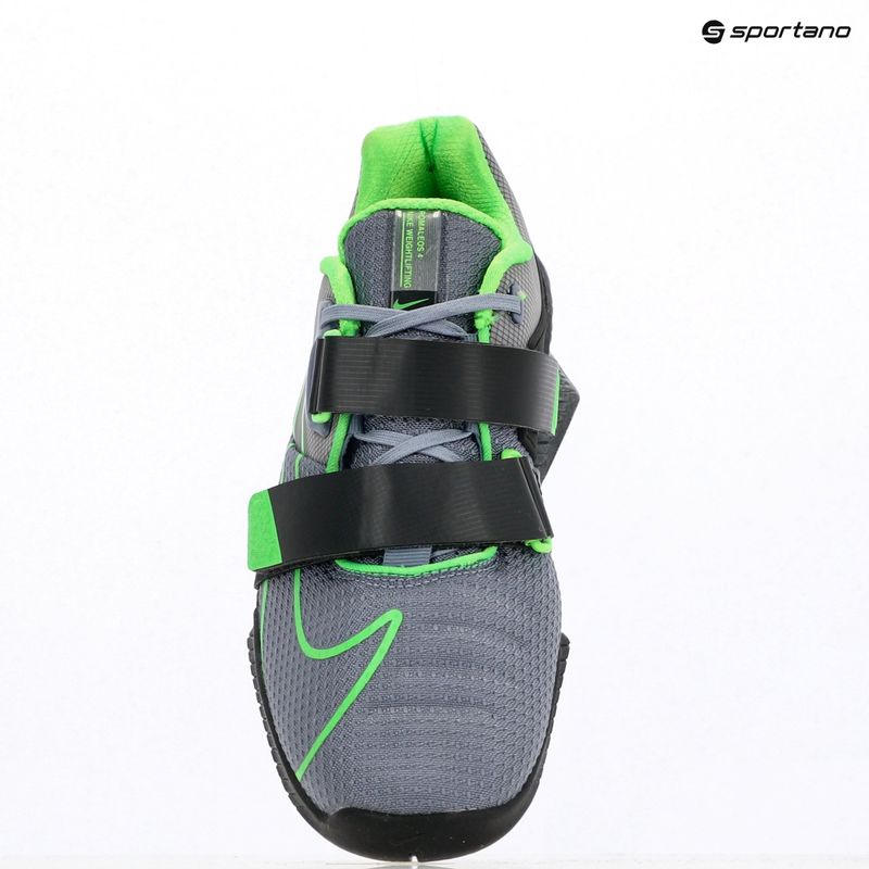 Nike Romaleos 4 пепелява шисти/зелен удар/антрацит обувка за вдигане на тежести 9