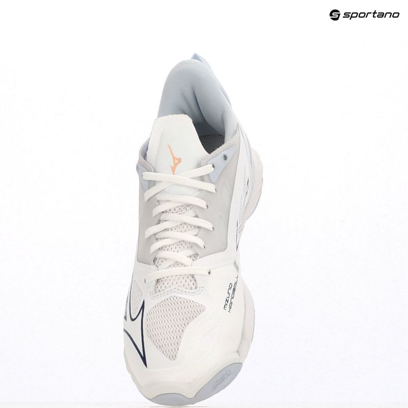 Дамски обувки за хандбал Mizuno Wave Mirage 5 white/navy peony/peach parfait 9