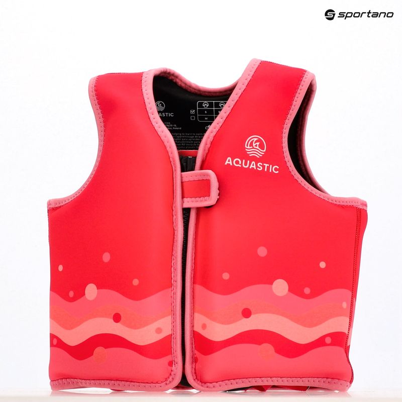 Детска спасителна жилетка AQUASTIC Junior dark pink 12