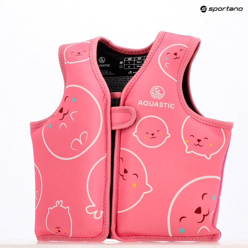 Детска спасителна жилетка AQUASTIC Junior pink 12