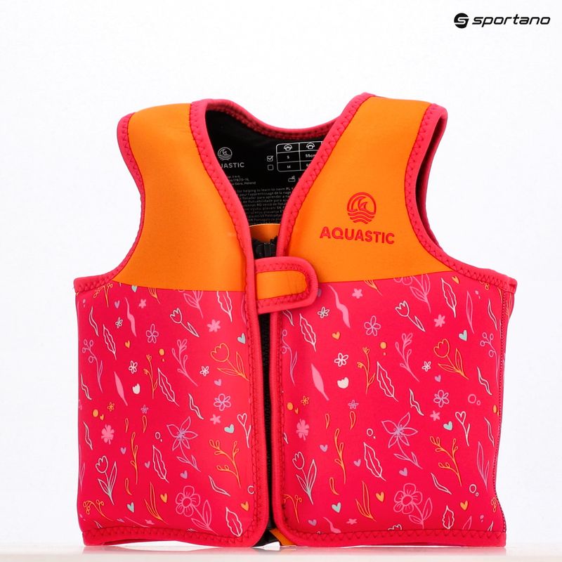 Детска спасителна жилетка AQUASTIC Junior pink/yellow 13