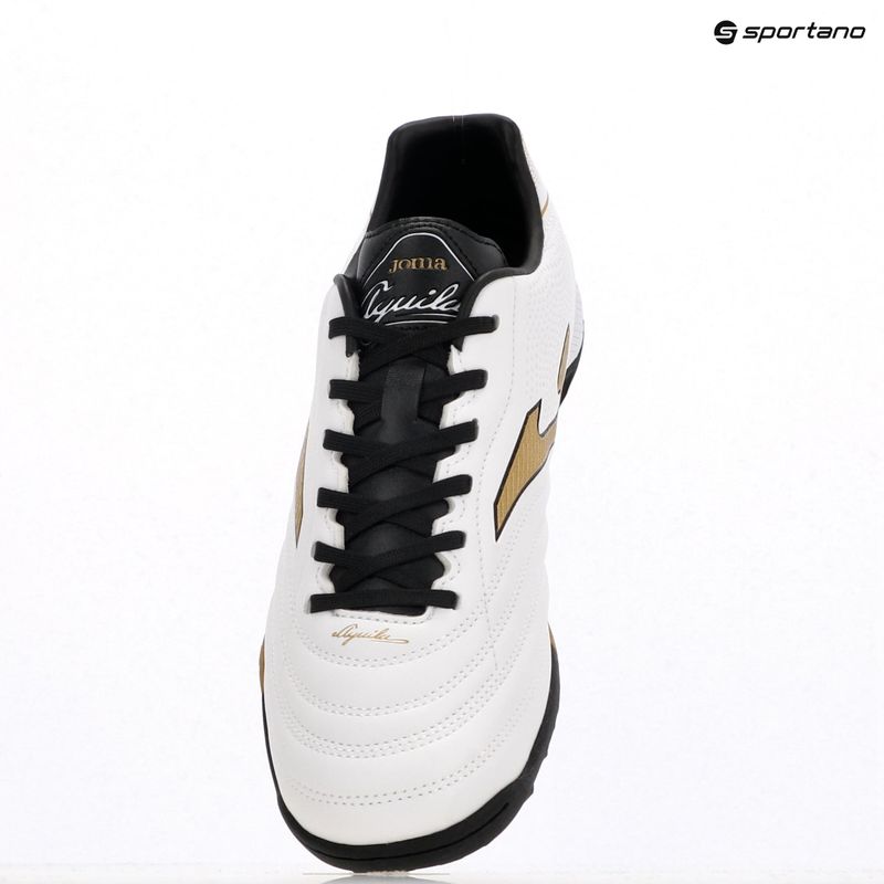 Мъжки футболни обувки Joma Aguila TF white/gold 9