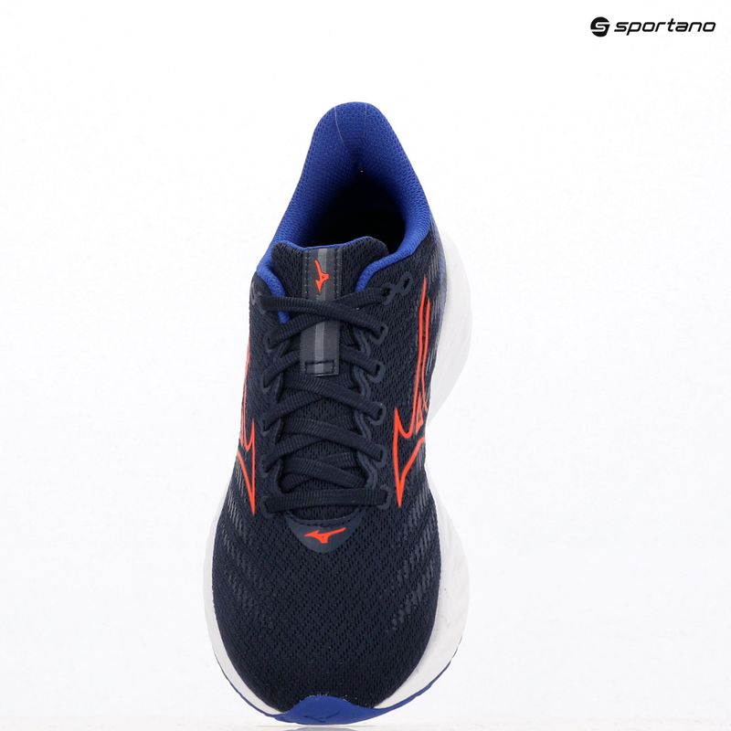 Детски обувки за бягане Mizuno Enerzy Rider Jr peacoat/ignitionred/ reflective blue 8