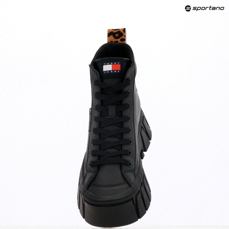 Дамски обувки Tommy Jeans Vulc Flatform Leopard black 9