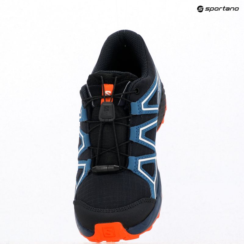 Детски обувки за бягане Salomon Speedcross Waterproof dark navy/dark blue/red orange 10