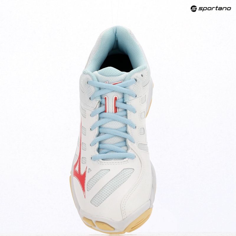 Дамски обувки за волейбол Mizuno Wave Voltage 2 white/calypso coral/pale banan 9