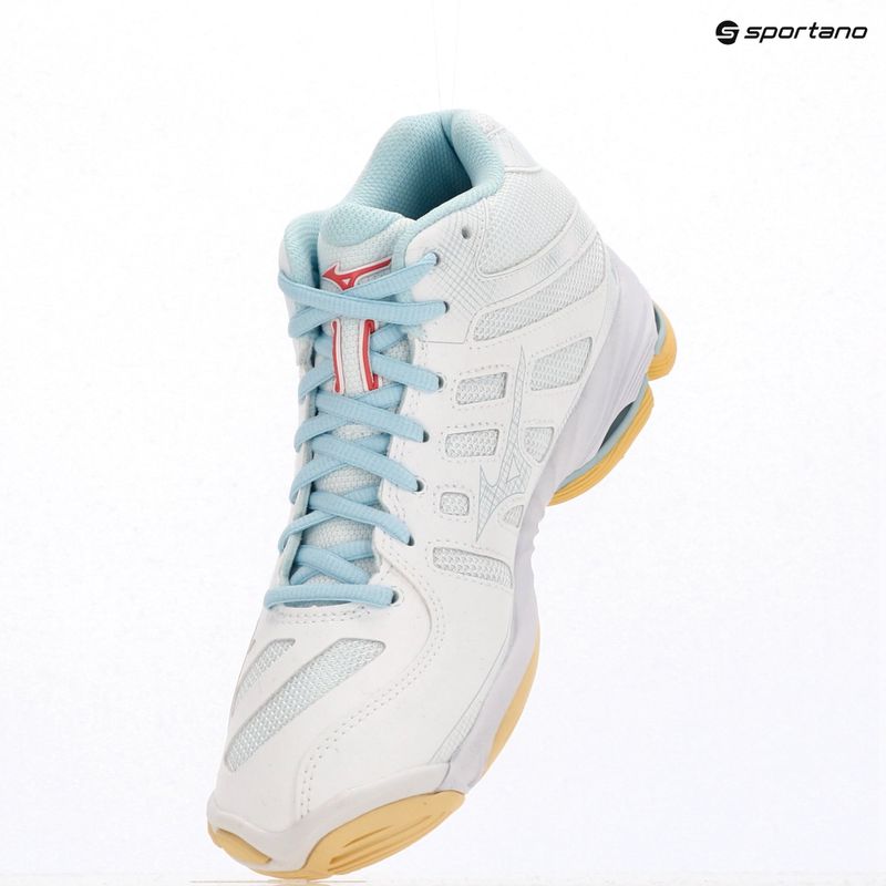 Дамски обувки за волейбол Mizuno Wave Voltage 2 Mid white/calypso coral/pale banan 15