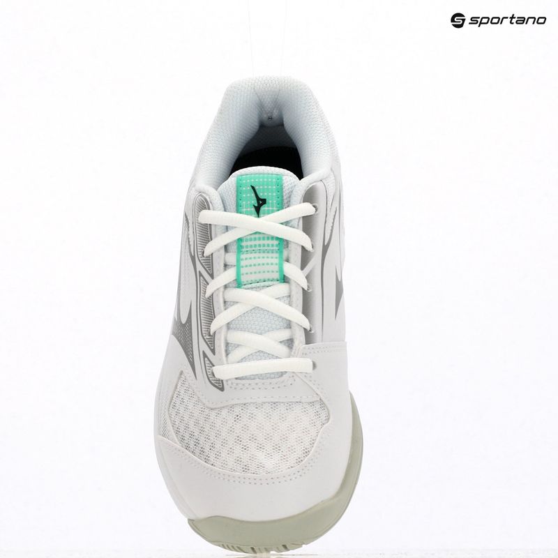 Детски обувки за волейбол Mizuno Cyclone Speed 5 white/black/frozen emerald 13