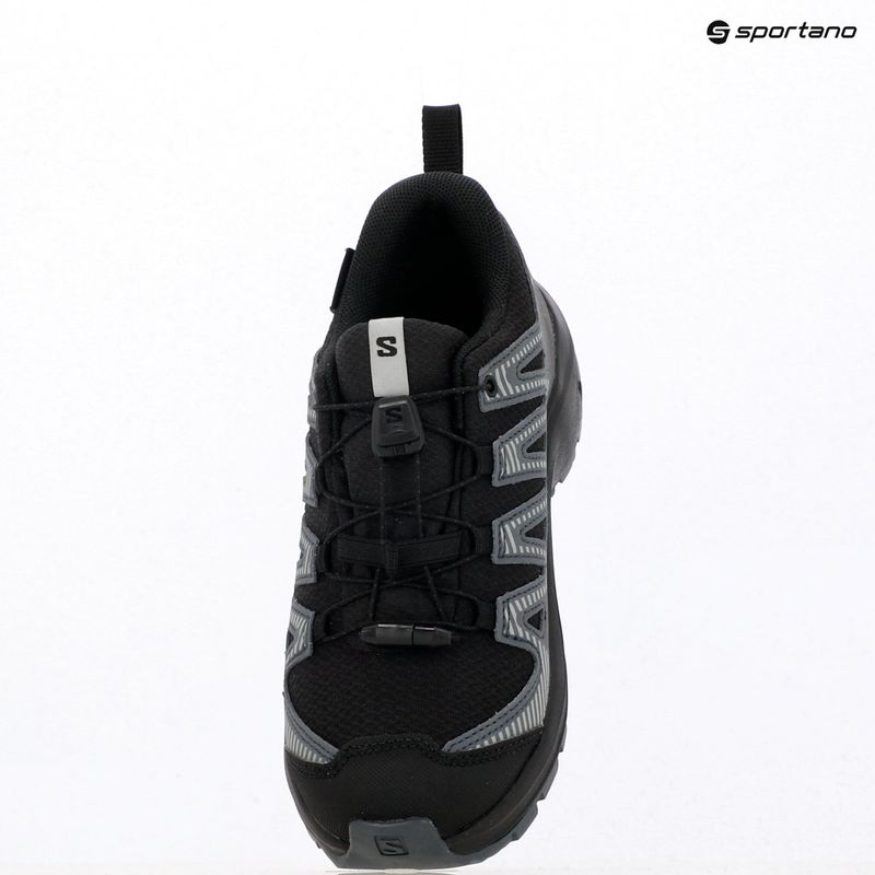 Детски обувки за трекинг Salomon XA Pro 3D V8 Waterproof black/turbulence/quarry 14