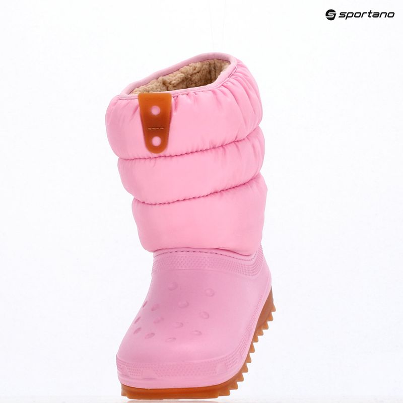 Юношески зимни ботуши Crocs Classic Neo Puff pink tweed/gum 16