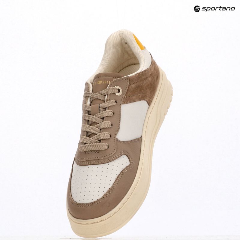 Дамски обувки Tommy Hilfiger Sporty Cupsole Tumbled Leather coastal taupe/ecru/yellow 9