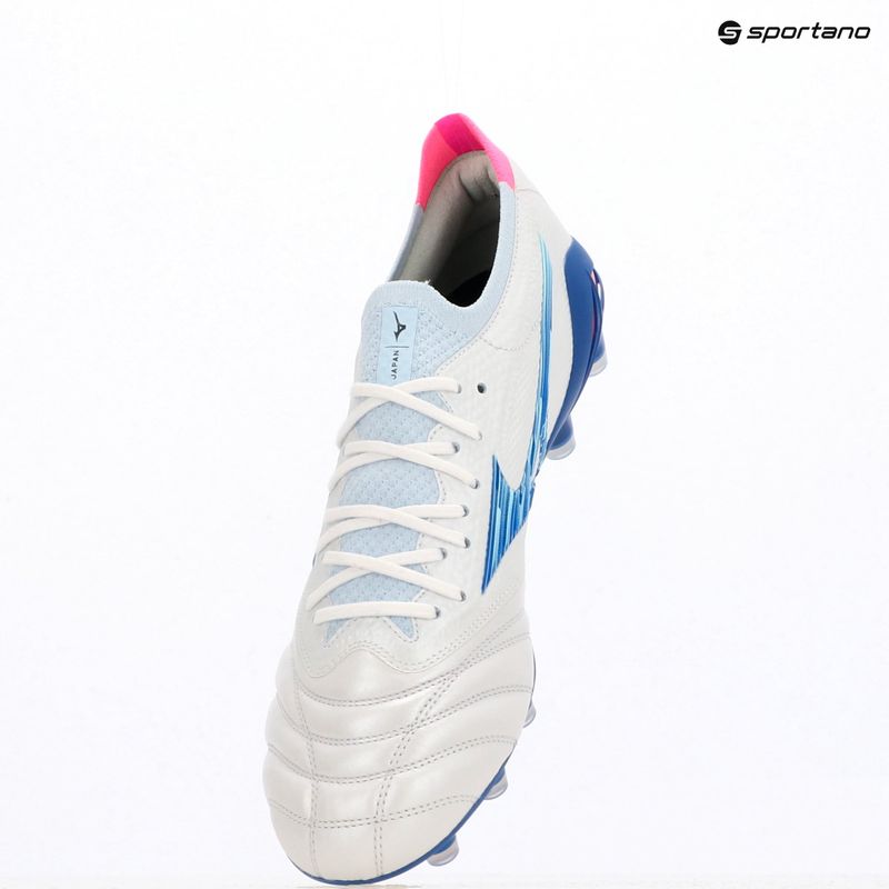 Мъжки футболни обувки Mizuno Morelia Neo IV β Japan Fg white/tanager turquoise/pink tetra 9