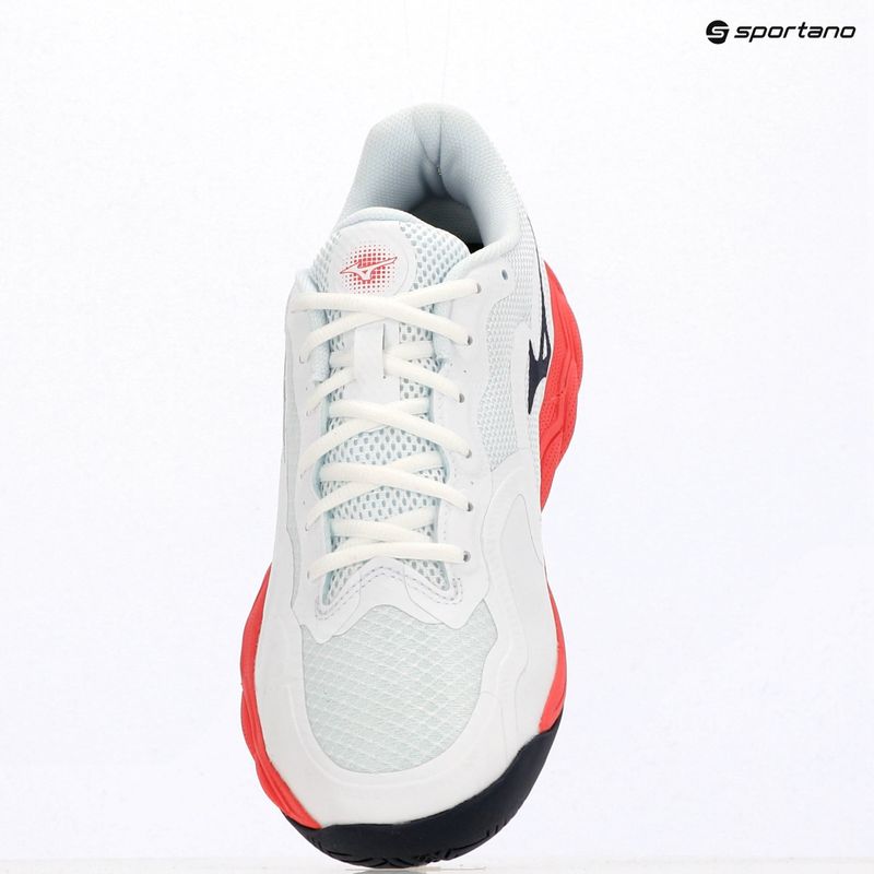 Мъжки обувки за тенис Mizuno Wave Enforce Court AC white/baritone blue/calypso coral 11