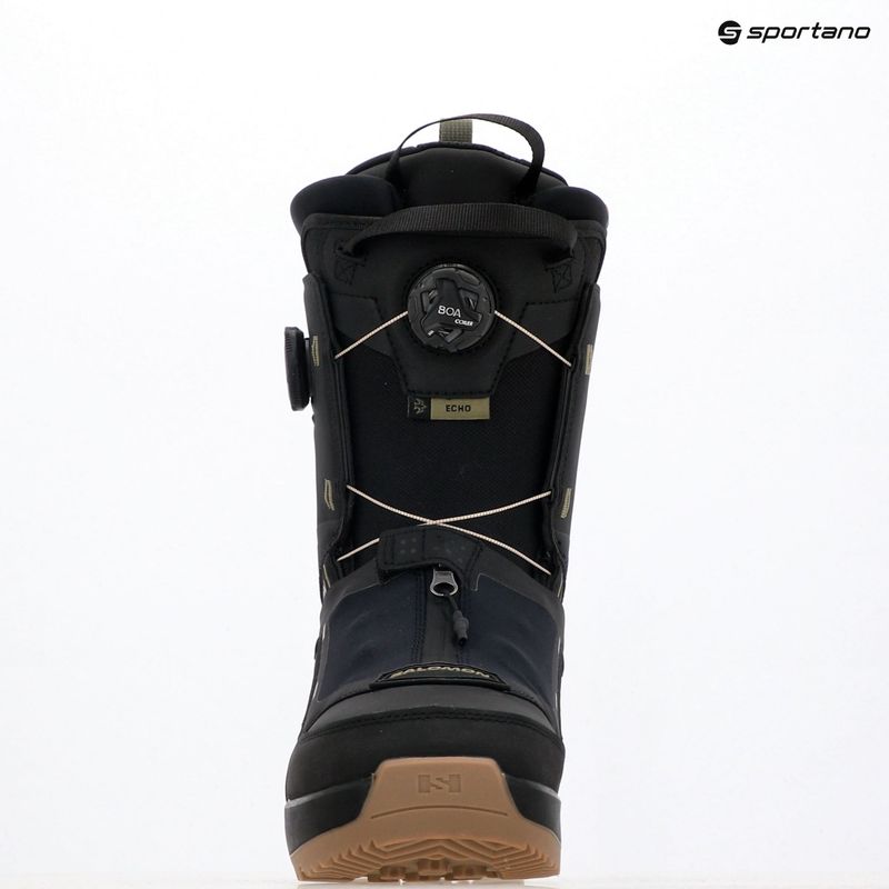 Мъжки обувки за сноуборд Salomon Echo Dual Boa black/black/deep lichen green 10