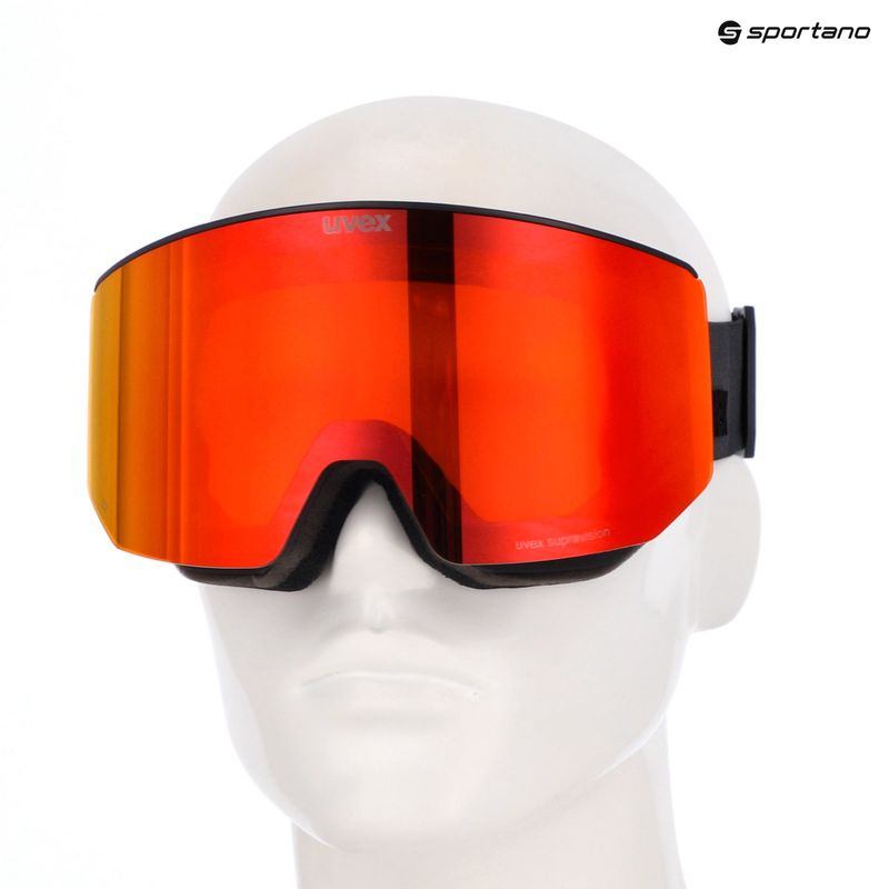 Скиорска маска Uvex Lace Attract FM black matt/mirror red 13
