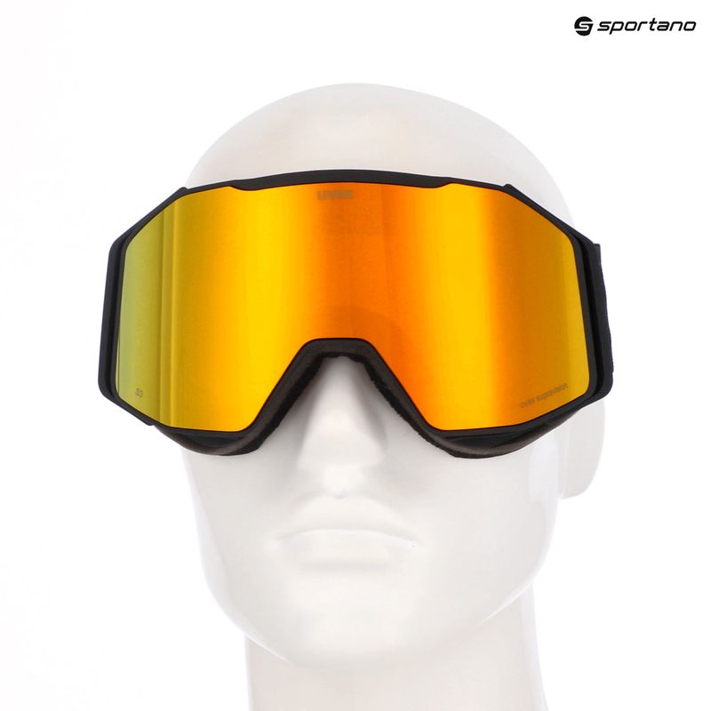 Скиорски очила UVEX Gravity FM black matt/mirror yellow/orange/clear 6
