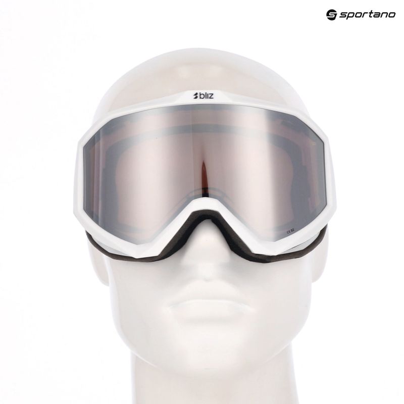 Скиорски очила Bliz Liner matte white/pink/silver mirror 7