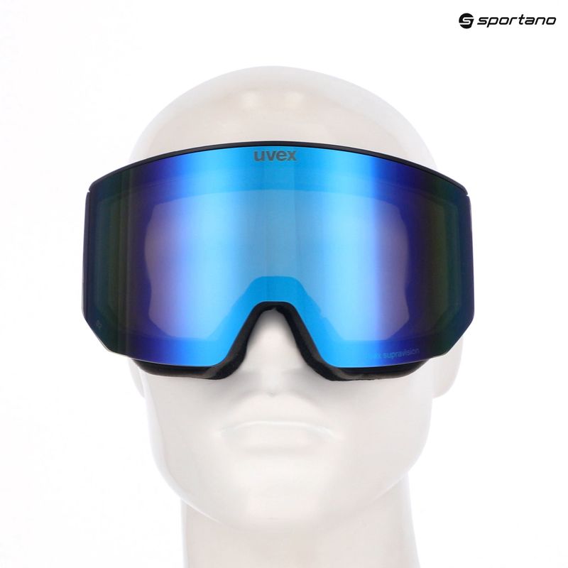 Скиорска маска Uvex Lace Attract FM black matt/mirror blue 12