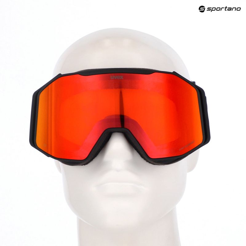 Скиорски очила UVEX Gravity FM black matt/mirror red/orange/clear 6