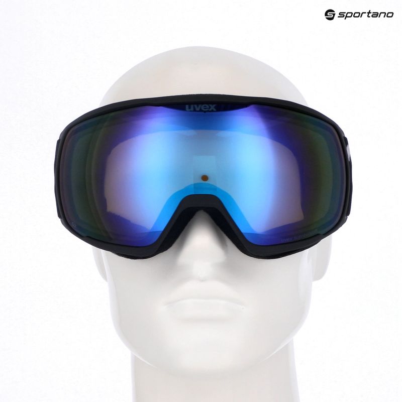 Скиорска маска UVEX Victorious FM black matt/mirror blue 10