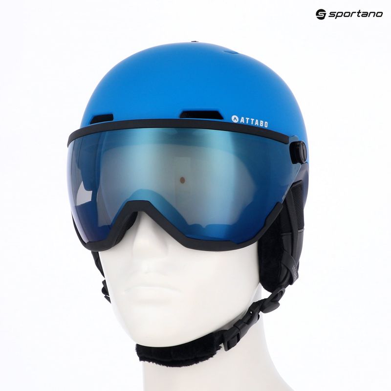 Детска скиорска каска ATTABO Avens 2.0 Jr Visor blue 19