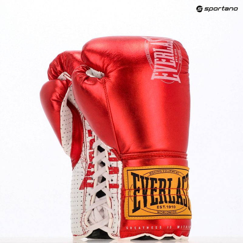 Боксови ръкавици Everlast Fight Leather red 3