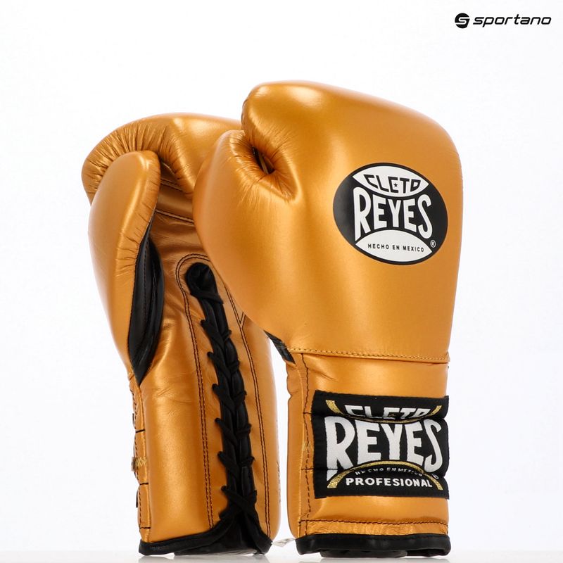 Боксови ръкавици Cleto Reyes Lace Up Sparring gold 3