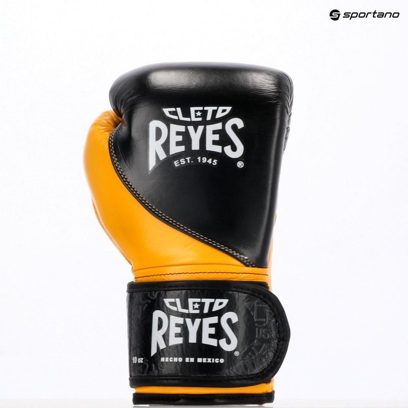 Боксови ръкавици Cleto Reyes High Precision Training Leather black/yellow 3