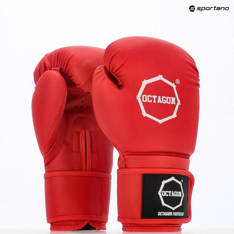 Червени боксови ръкавици Octagon Kevlar 5