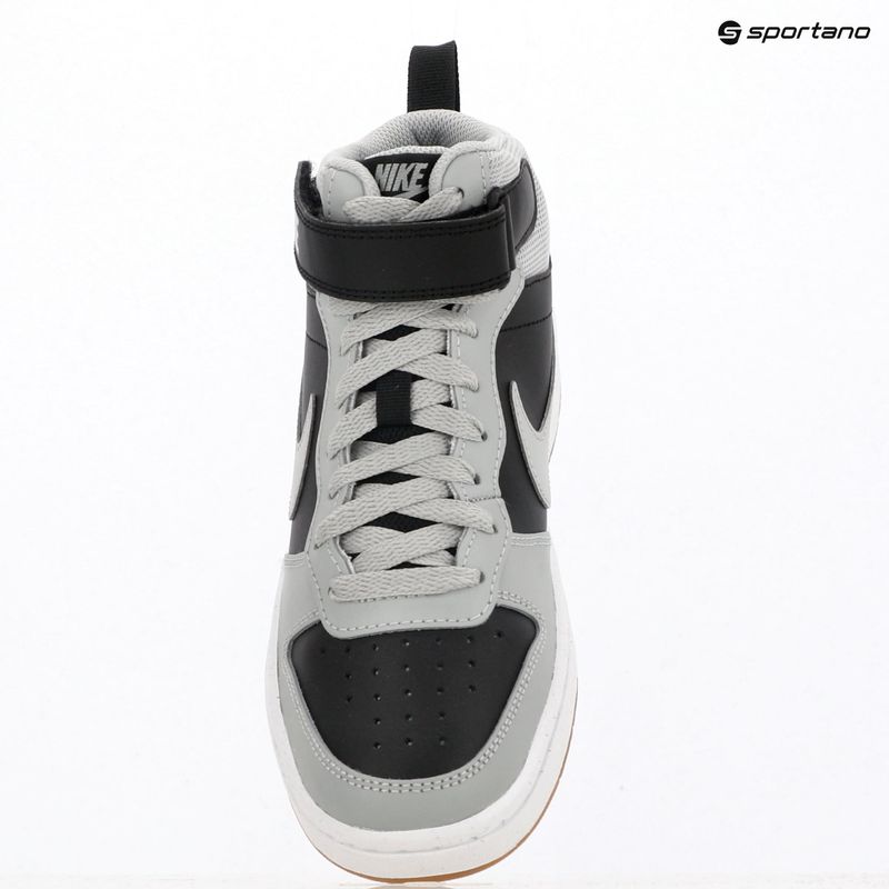 Детски обувки Nike Court Borough Mid 2 black/white/gum med brown/light smoke grey 11