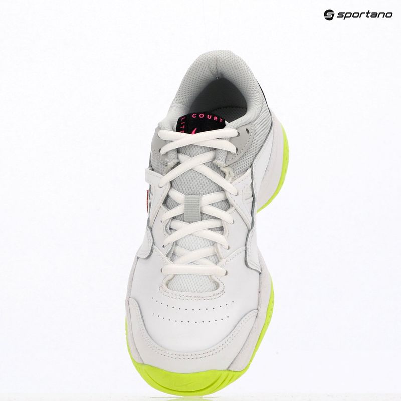 Детски тенис обувки Nike Court Lite 2 Jr white/hot lime/grey fog/laser fuchsia 6