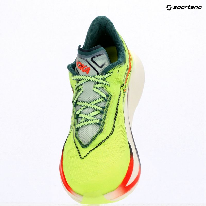 Детски обувки за бягане HOKA Cielo X1 3.0 neon yuzu/thyme 18