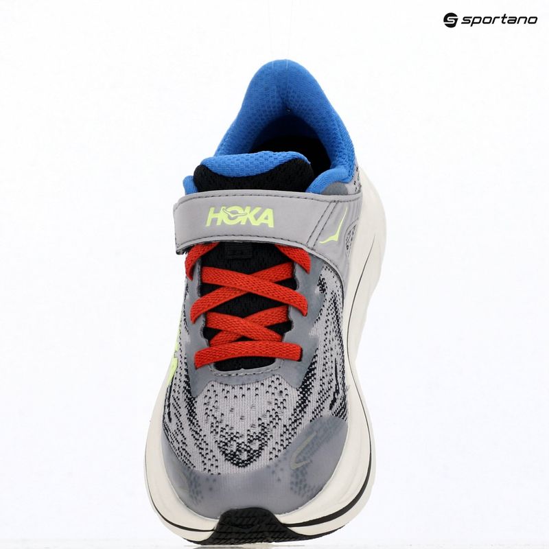 Детски обувки за бягане HOKA Clifton 10 foggy grey/black 18
