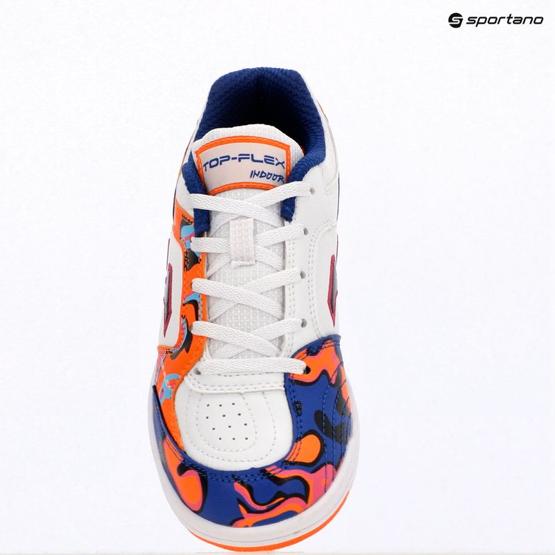 Детски футболни обувки Joma Top Flex Jr IN white-orange 9
