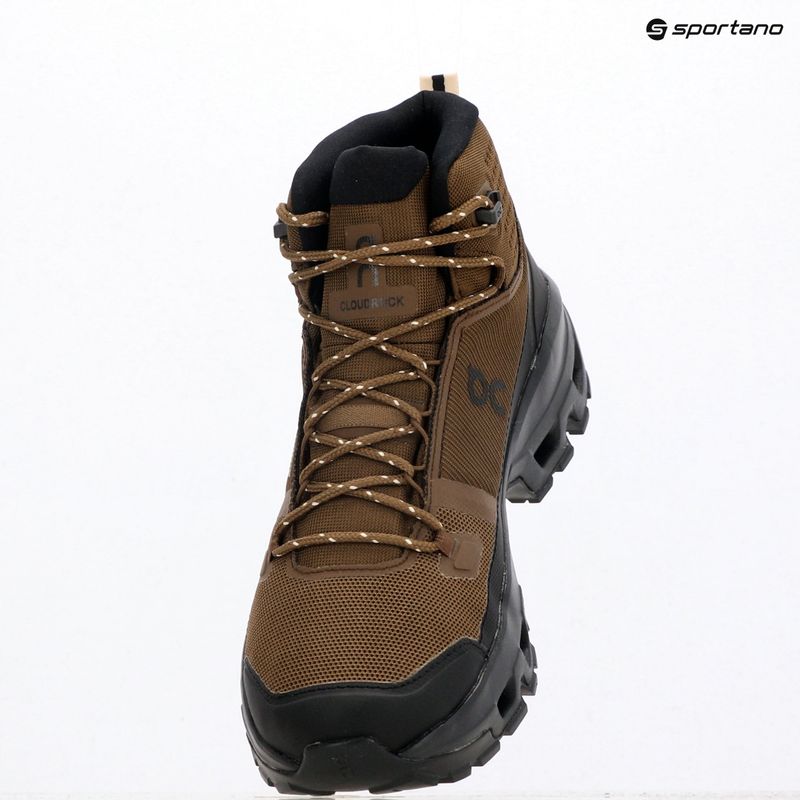 Мъжки туристически обувки On Cloudrock Mid Waterproof earth/black 3