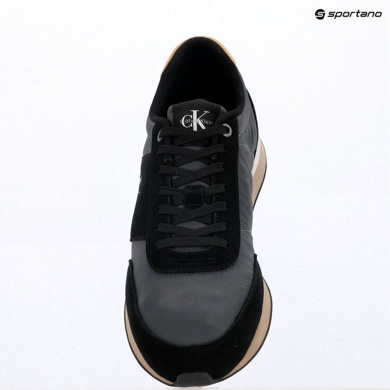 Мъжки обувки Calvin Klein HM0HM02212 Retro Runner Bans Leather Suede black/iron gate/amber gold 9