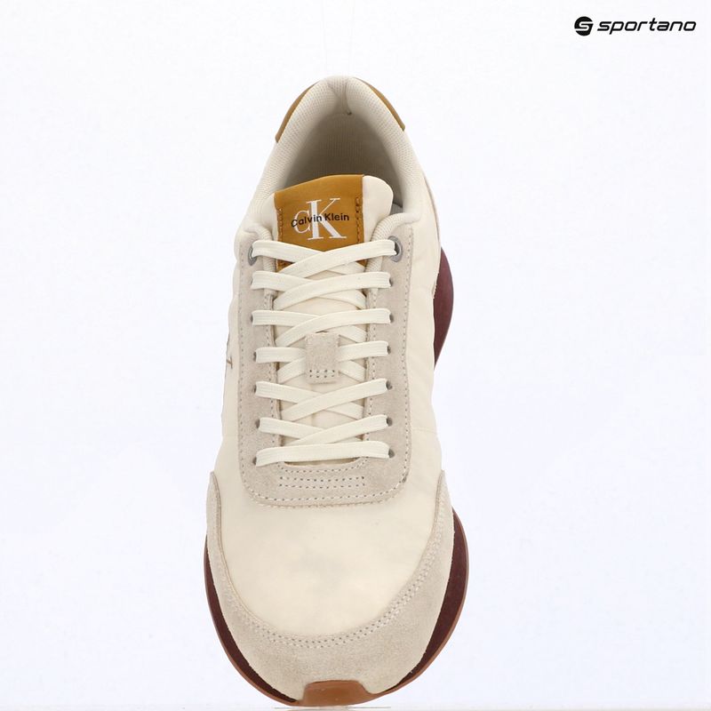 Мъжки обувки Calvin Klein YM0YM01361 Retro Runner Ess Mix Mat white swan/tofu/amber gold 9