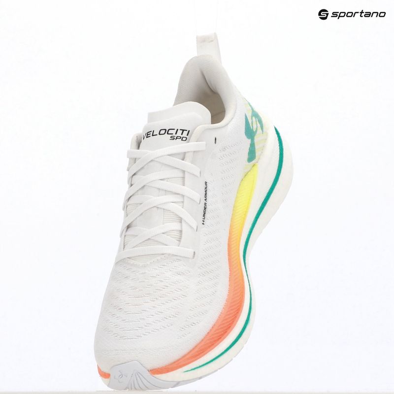 Дамски обувки за бягане Under Armour Velociti SPD white/orange bloc/metallic silver 9