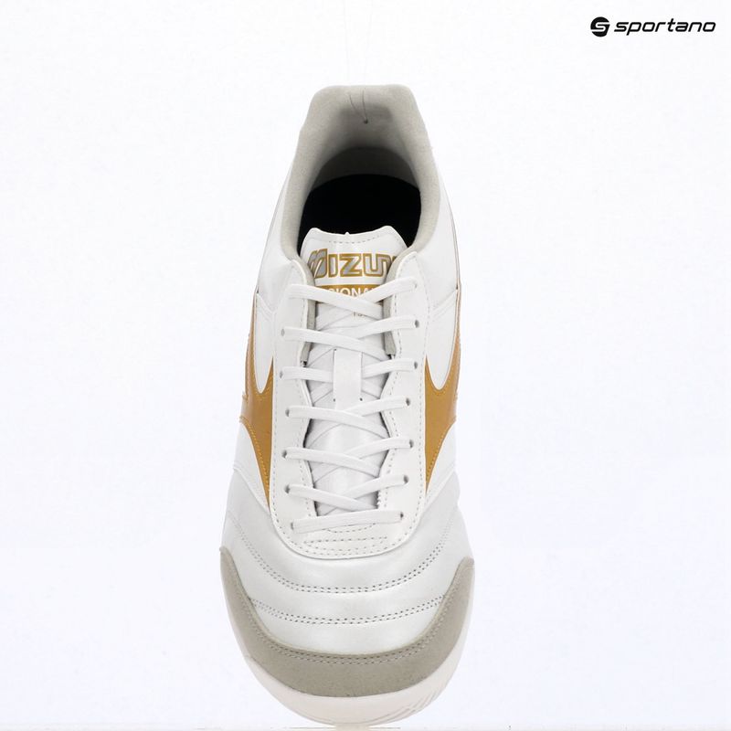 Футболни обувки Mizuno Morelia Sala Elite IN white/football gold/galaxy sil 12