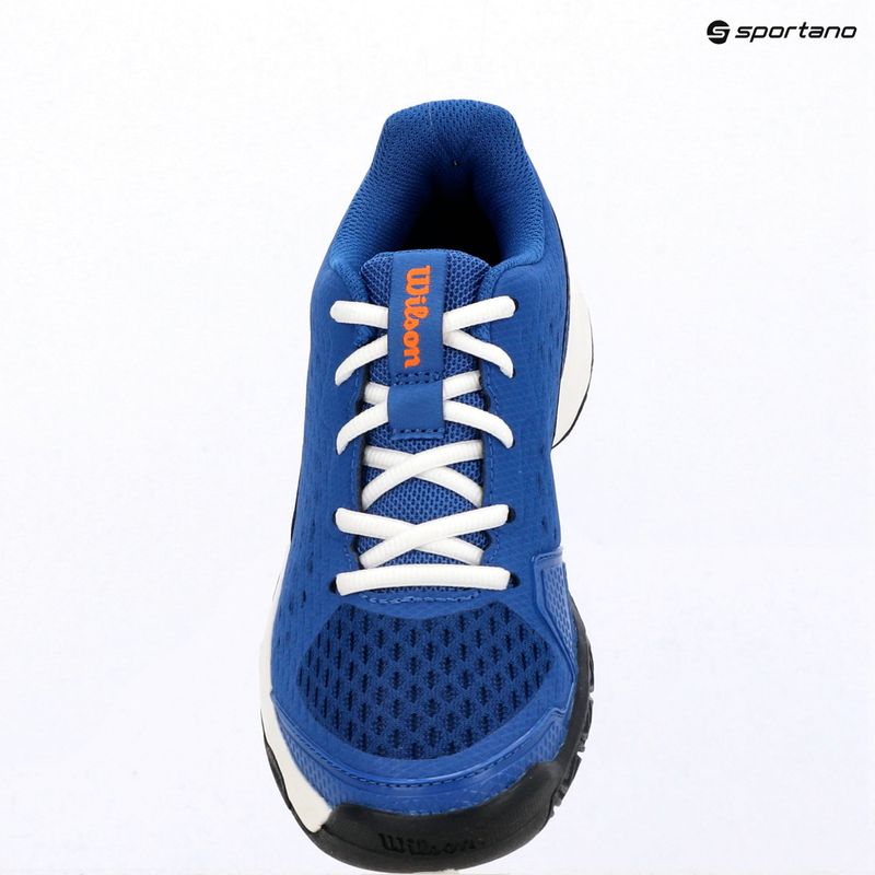 Детски тенис обувки Wilson Rush Pro Ace L Jr déjà vu blue/orange tiger/white 9