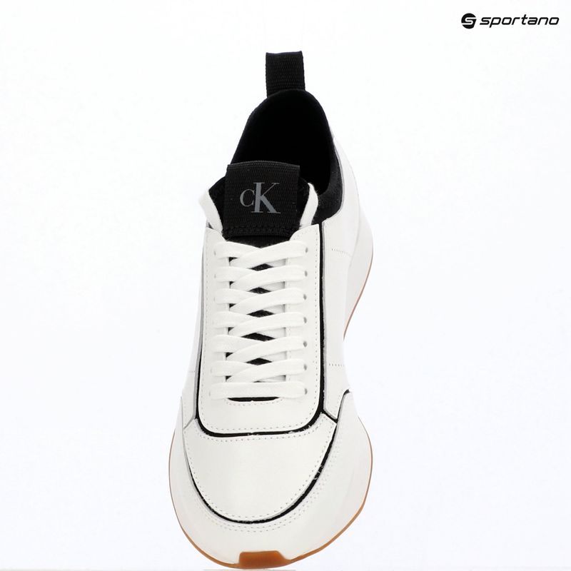 Дамски обувки Calvin Klein HW0HW02994 Retro Runner Sock Patch Leather bright white/black 9