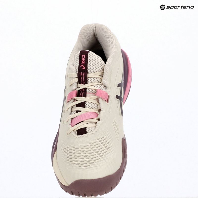 Дамски обувки за тенис ASICS Gel-Resolution X soft oat/dark aubergine 9