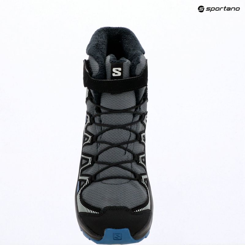 Детски туристически обувки Salomon XA Pro V8 Winter Waterproof turbulence / black / dark blue 15
