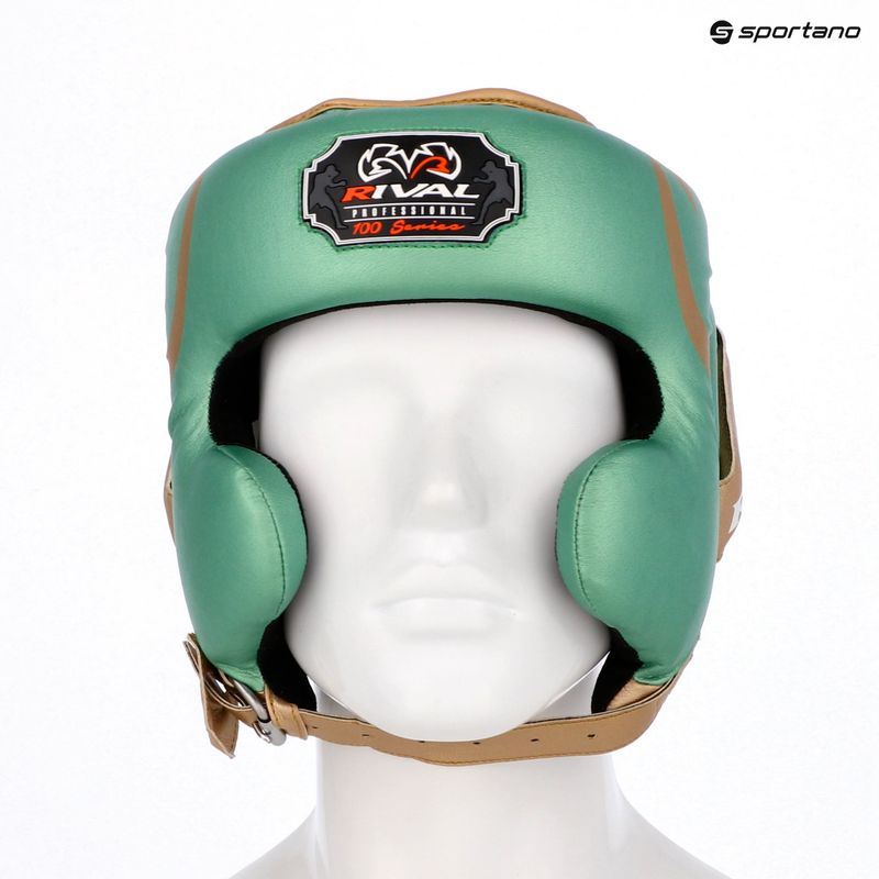 Боксьорска каска Rival RHG100 Professional Headgear green/gold 6